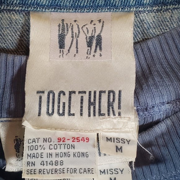 Vintage Together Denim Jean Jacket And Shirt - Picture 4 of 7